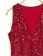 Carregar imagem no visualizador da galeria, Vestido lantejoulas vermelho
