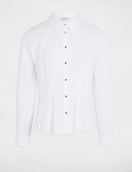 Camisa Morgan branco com pregas