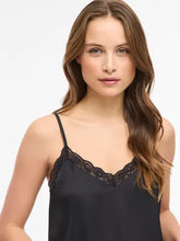 Carregar imagem no visualizador da galeria, Top alças com rendinha preto Vila
