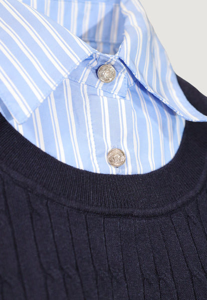 Camisola 2 em 1 MORGAN malha azul