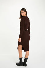 Carregar imagem no visualizador da galeria, Vestido de malha castanho Morgan
