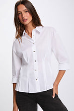 Carregar imagem no visualizador da galeria, Camisa Morgan branco com pregas
