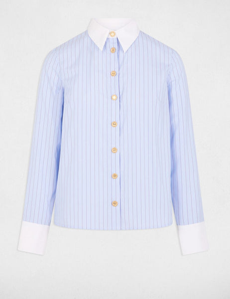 Camisa azul riscas MORGAN