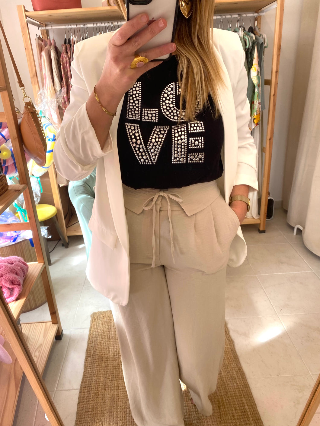Blazer comprido branco
