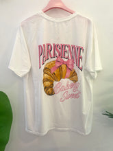 Carregar imagem no visualizador da galeria, T-shirt oversize croissant branco
