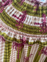 Carregar imagem no visualizador da galeria, Vestido gola franzida palmeiras verde
