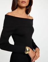 Carregar imagem no visualizador da galeria, Vestido Morgan malha e renda preto
