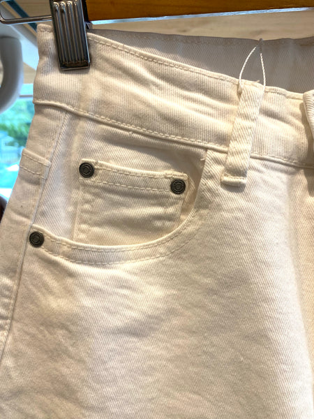Calça straight sarja cru
