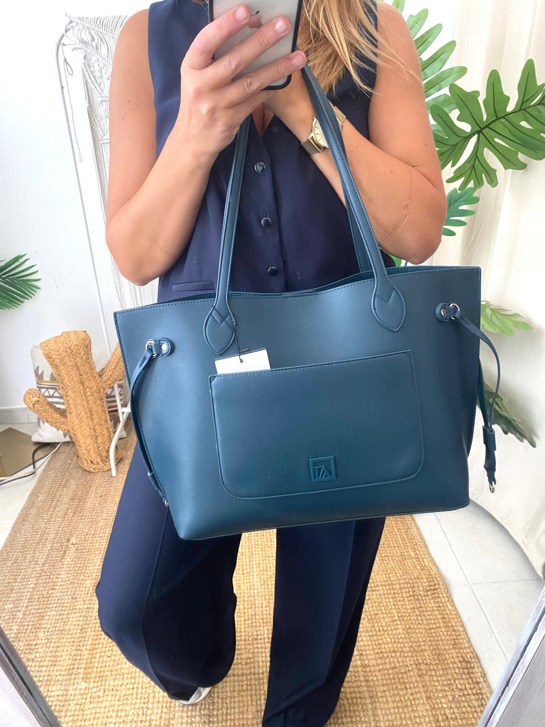 Shopper azul marinho Don Algodon