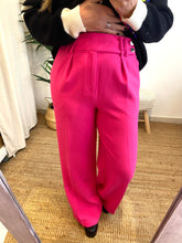 Carregar imagem no visualizador da galeria, Calças pantalonas rosa Naf Naf

