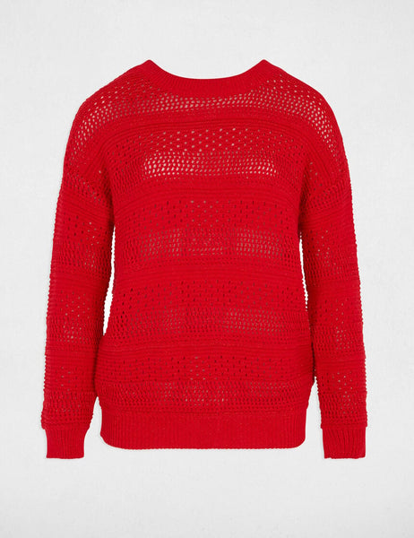 Camisola vermelha atilho Morgan