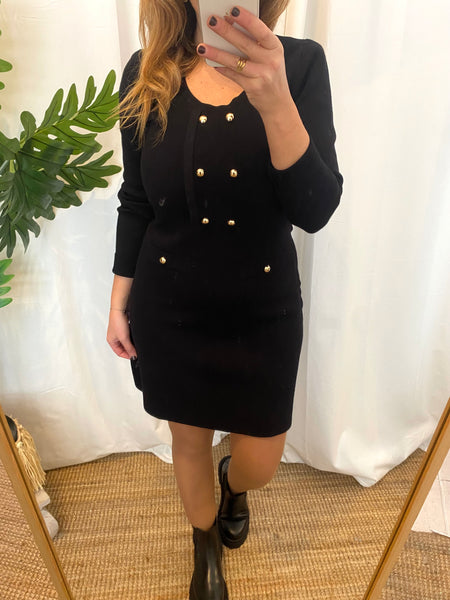 Vestido de malha preto Morgan