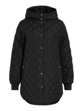 Carregar imagem no visualizador da galeria, Parka acolchoada capuz preto Vila
