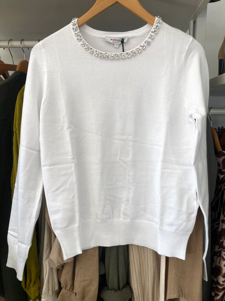 Camisola de malha strass Morgan