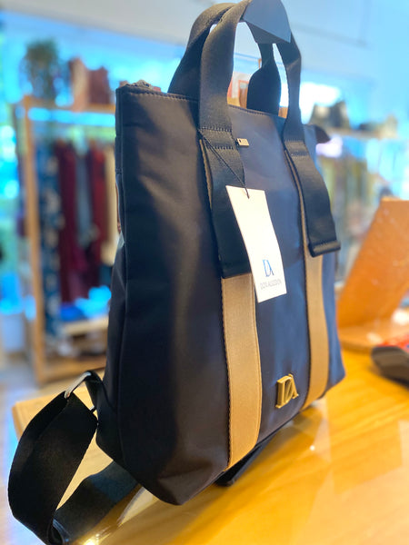 Mochila nylon preto/camel Don Algodon