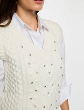 Carregar imagem no visualizador da galeria, Colete de malha com brilhantes MORGAN
