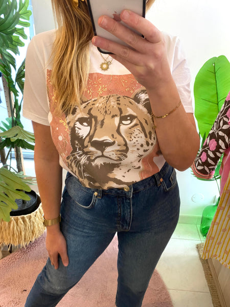 T-shirt branca tigre