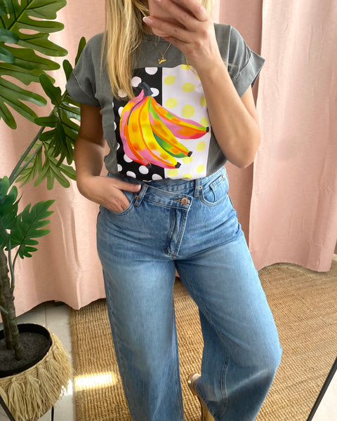 T-shirt cinza bananas