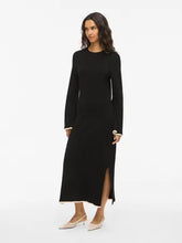Carregar imagem no visualizador da galeria, Vestido de malha preto Vikerry
