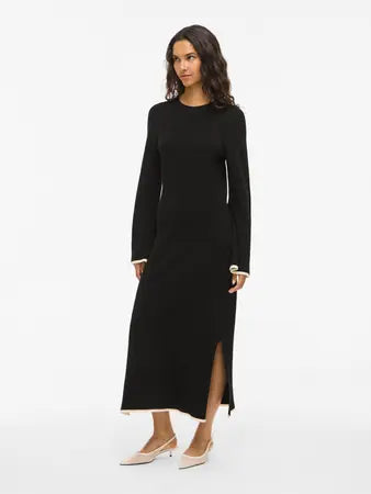 Vestido de malha preto Vikerry