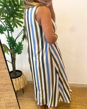 Carregar imagem no visualizador da galeria, Vestido comprido malha fria riscas finas
