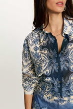 Carregar imagem no visualizador da galeria, Camisa Morgan estampa azul
