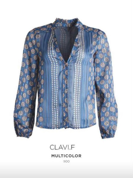 Camisa estampa azul Morgan