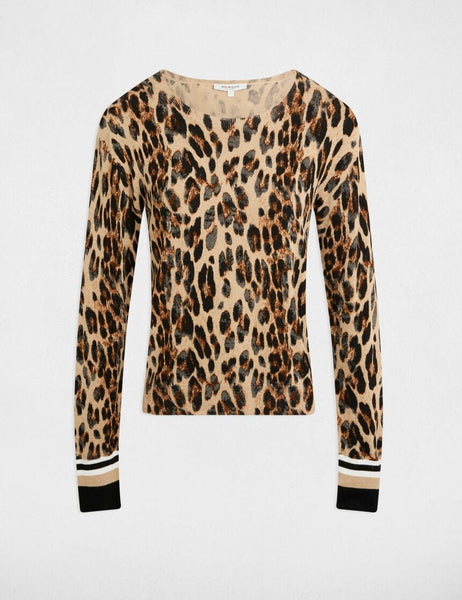 Camisola de malha animal print MORGAN