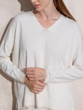 Carregar imagem no visualizador da galeria, Camisola de malha fininha branco Smf
