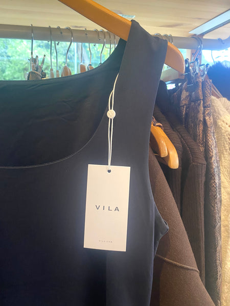 Top alças preto Vila