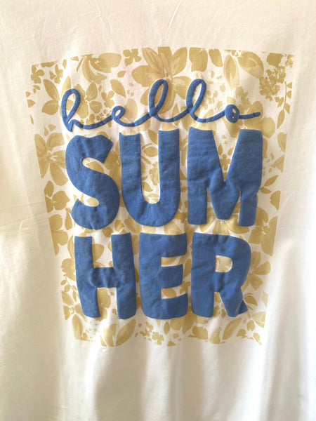 T-shirt branca hello summer