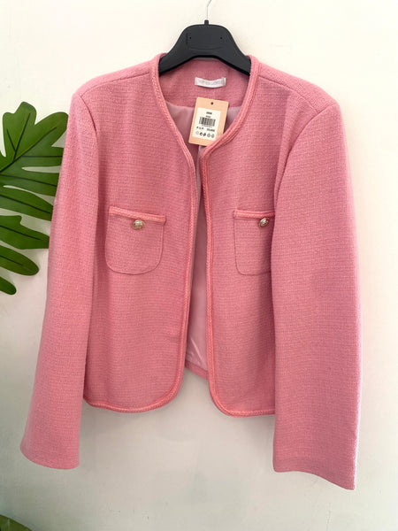Casaco debroado rosa