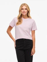 Carregar imagem no visualizador da galeria, T-shirt Vila algodão rosa claro
