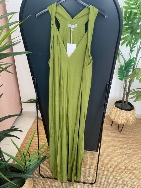 Vestido comprido verde
