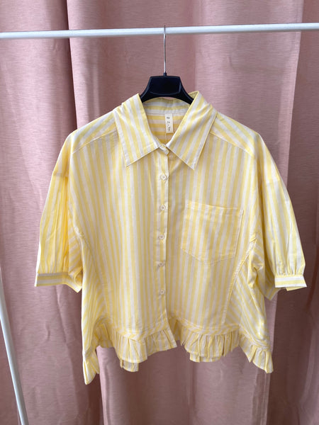 Camisa riscas amarelo