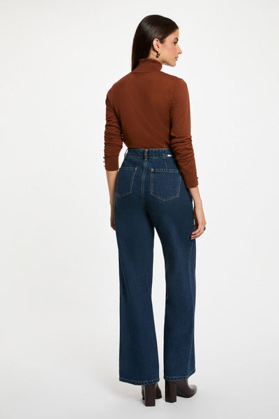 Camisola de gola alta tijolo Morgan