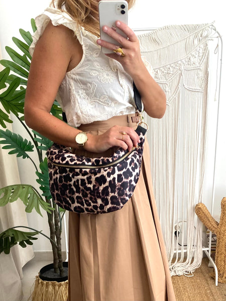Bolsa de cintura leopardo Morgan