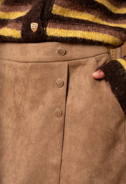 Saia calção pele de pêssego