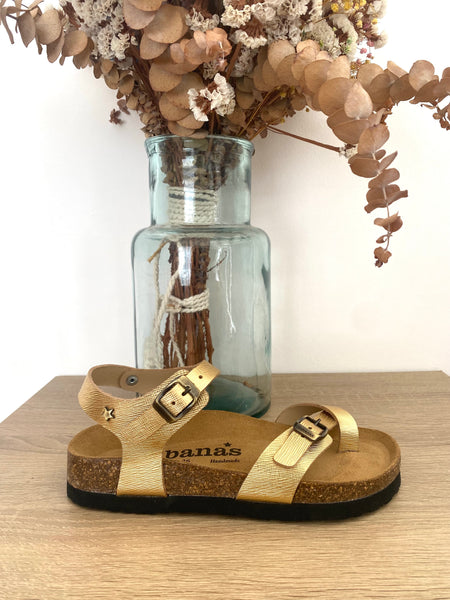 Sandália Cubanas Mafalda gold
