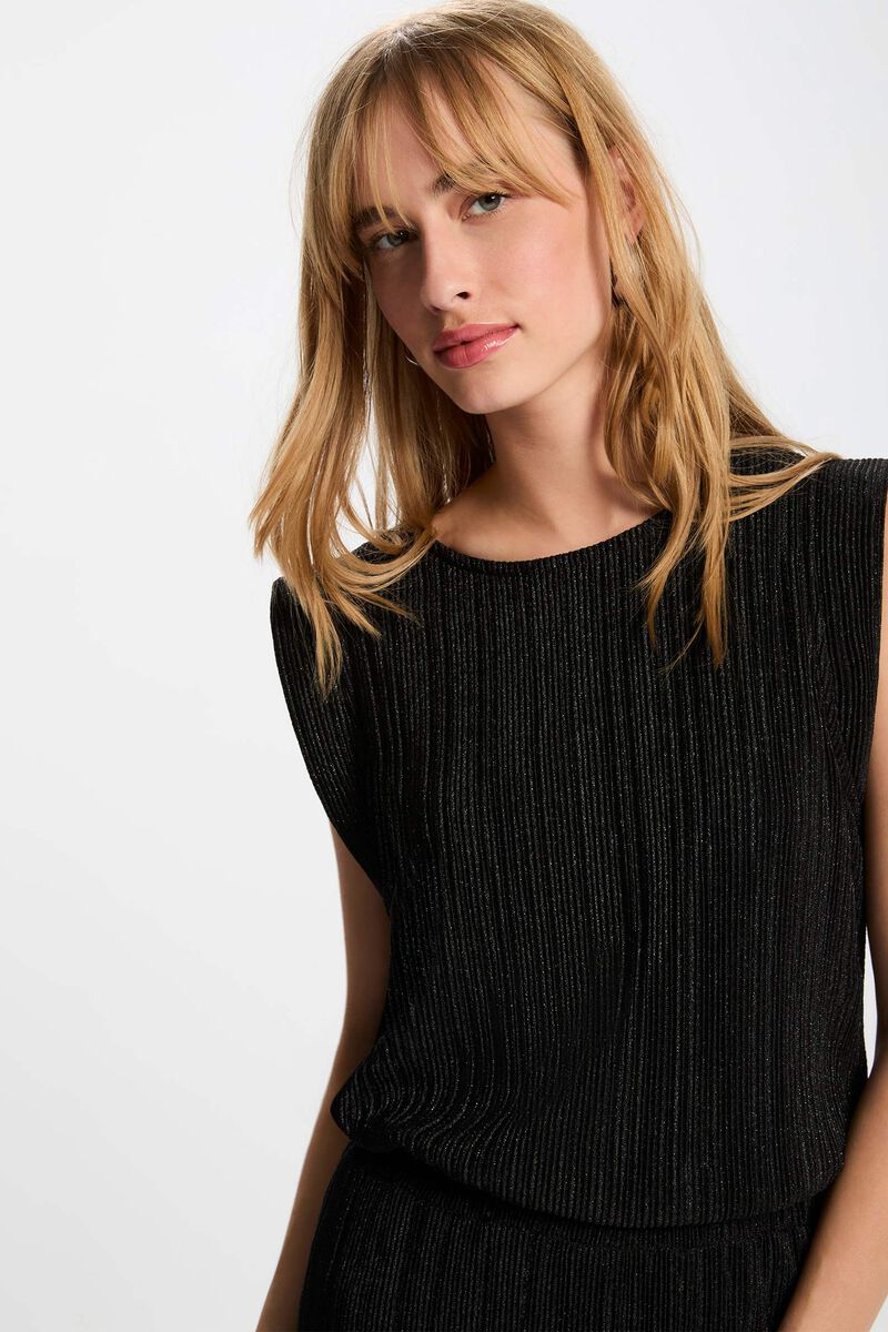 Blusa canelada brilhos MORGAN