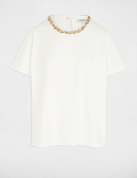 T-shirt branca MORGAN