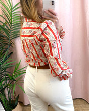 Carregar imagem no visualizador da galeria, Camisa algodão estampa riscas e flores
