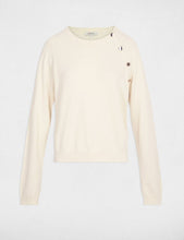 Carregar imagem no visualizador da galeria, Camisola Morgan creme com botões dourados
