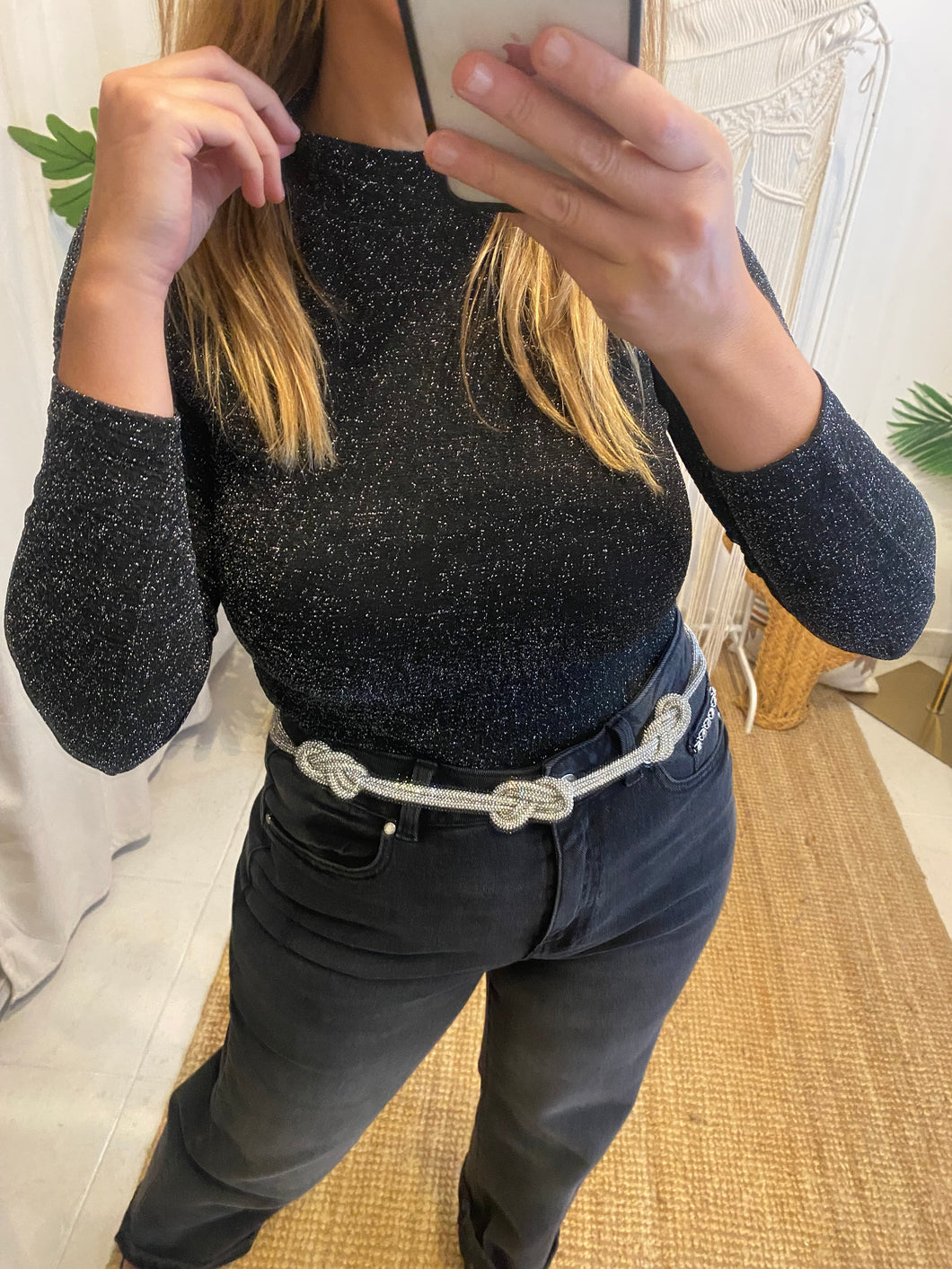 Camisola cinza brilhos Morgan