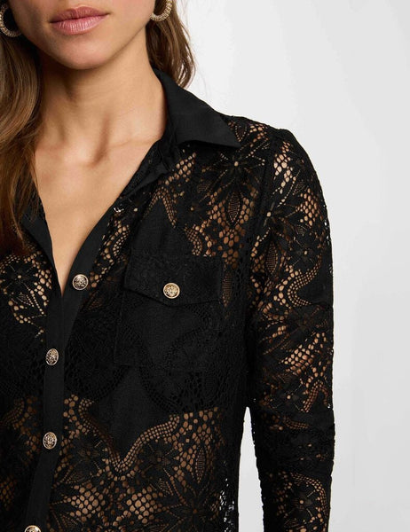 Blusa Morgan renda preto