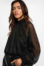Carregar imagem no visualizador da galeria, Blusa Morgan pintinhas brilho preto
