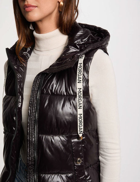 Colete acolchoado preto Morgan