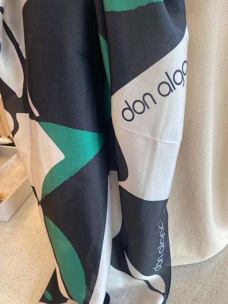 Écharpe estampa verde e preto Don Algodon