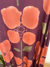 Carregar imagem no visualizador da galeria, Vestido comprido malha fria papoilas laranja e Bordeaux
