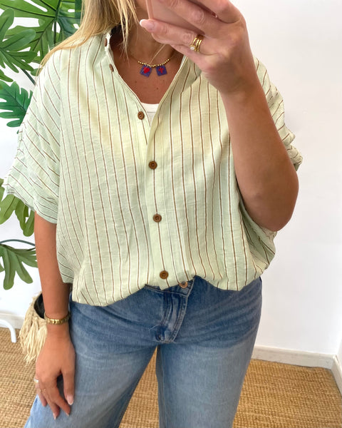 Camisa oversize riscas